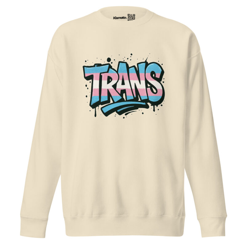 Trans Pride Graffiti Unisex-Premium-Pullover – Sweatshirts – klamottn.de