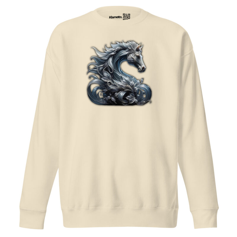 Majestät des silbernen Pferdes Unisex-Premium-Pullover – Sweatshirts – klamottn.de