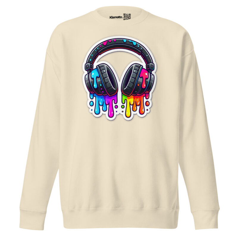 Kopfhörer im Farbrausch Unisex-Premium-Pullover – Sweatshirts – klamottn.de