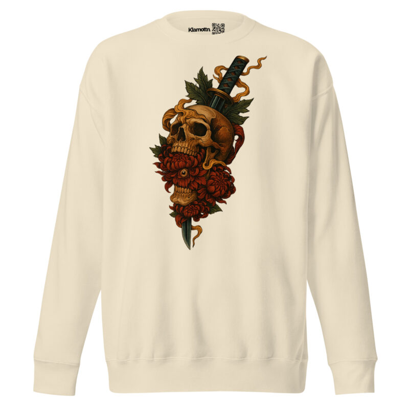 Schädel & Klinge - Das Auge der Vergänglichkeit Unisex-Premium-Pullover – Sweatshirts – klamottn.de