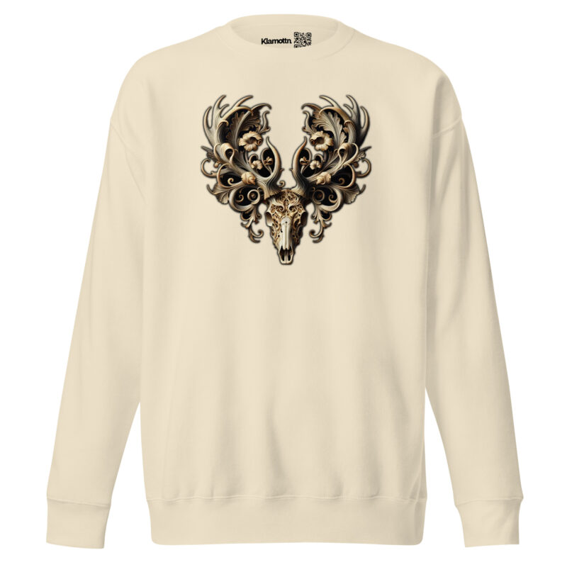 Ornamentaler Hirschschädel Unisex-Premium-Pullover – Sweatshirts – klamottn.de