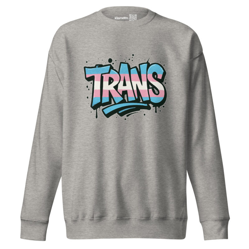 Trans Pride Graffiti Unisex-Premium-Pullover – Sweatshirts – klamottn.de