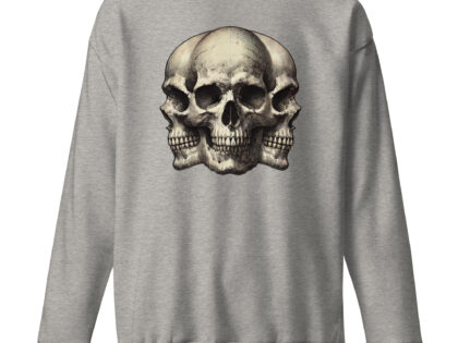 Dreifacher Totenschädel Unisex-Premium-Pullover – Sweatshirts – klamottn.de Dreifacher Totenschädel Unisex-Premium-Pullover – Sweatshirts – klamottn.de
