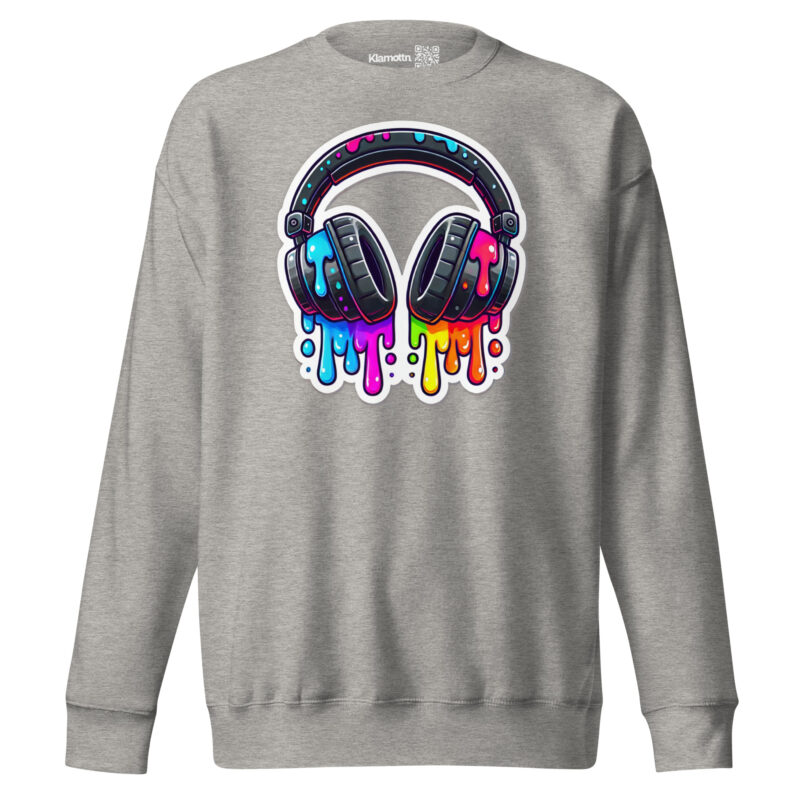 Kopfhörer im Farbrausch Unisex-Premium-Pullover – Sweatshirts – klamottn.de