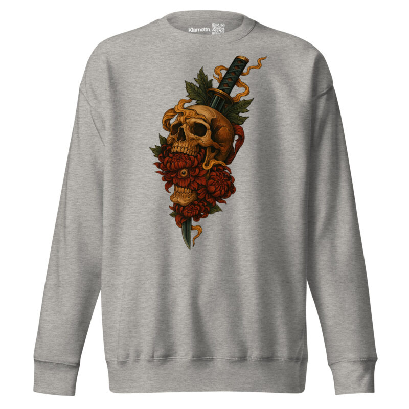 Schädel & Klinge - Das Auge der Vergänglichkeit Unisex-Premium-Pullover – Sweatshirts – klamottn.de