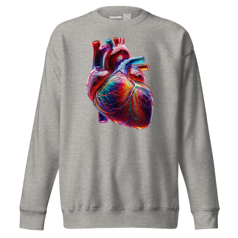 Glas Herz in Farbenpracht Unisex-Premium-Pullover – Sweatshirts – klamottn.de