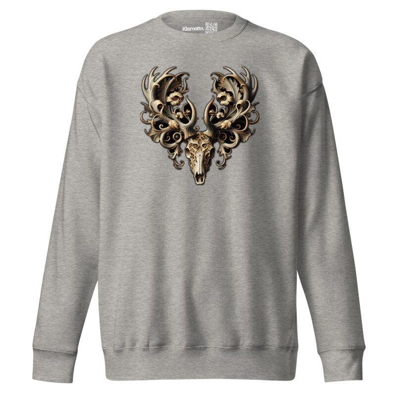 Ornamentaler Hirschschädel Unisex-Premium-Pullover – Sweatshirts – klamottn.de