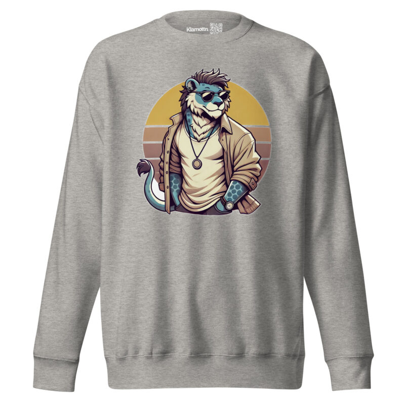 Retro-Leo im Streetstyle Unisex-Premium-Pullover – Sweatshirts – klamottn.de