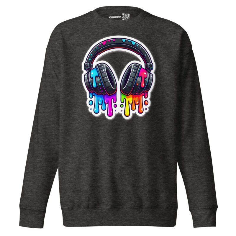 Kopfhörer im Farbrausch Unisex-Premium-Pullover – Sweatshirts – klamottn.de
