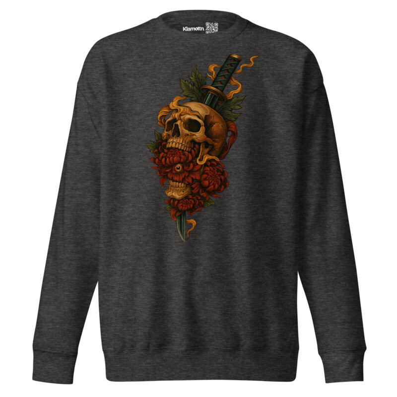 Schädel & Klinge - Das Auge der Vergänglichkeit Unisex-Premium-Pullover – Sweatshirts – klamottn.de
