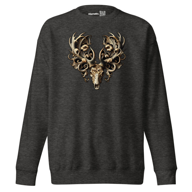 Ornamentaler Hirschschädel Unisex-Premium-Pullover – Sweatshirts – klamottn.de