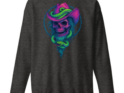 Schädelcowboy mit Schlange Unisex-Premium-Pullover – Sweatshirts – klamottn.de Schädelcowboy mit Schlange Unisex-Premium-Pullover – Sweatshirts – klamottn.de