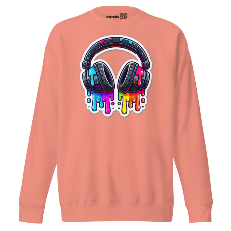 Kopfhörer im Farbrausch Unisex-Premium-Pullover – Sweatshirts – klamottn.de