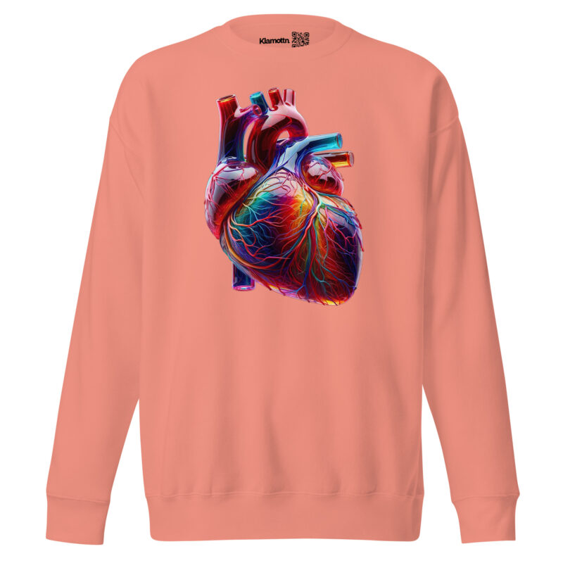 Glas Herz in Farbenpracht Unisex-Premium-Pullover – Sweatshirts – klamottn.de