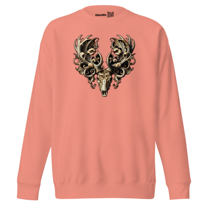 Ornamentaler Hirschschädel Unisex-Premium-Pullover – Sweatshirts – klamottn.de
