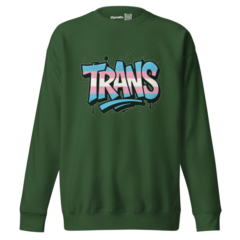 Trans Pride Graffiti Unisex-Premium-Pullover – Sweatshirts – klamottn.de