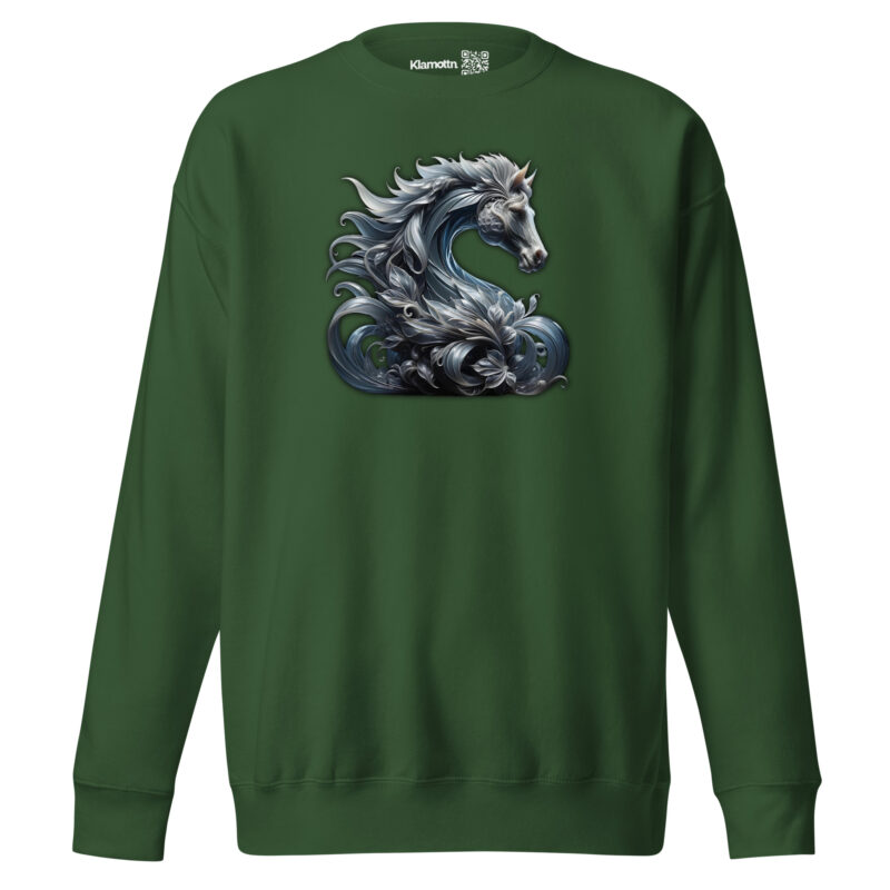Majestät des silbernen Pferdes Unisex-Premium-Pullover – Sweatshirts – klamottn.de