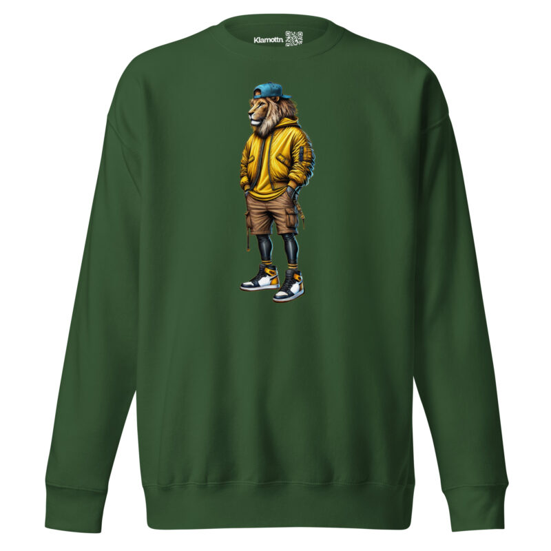 Löwe im Streetwear-Style Unisex-Premium-Pullover – Sweatshirts – klamottn.de