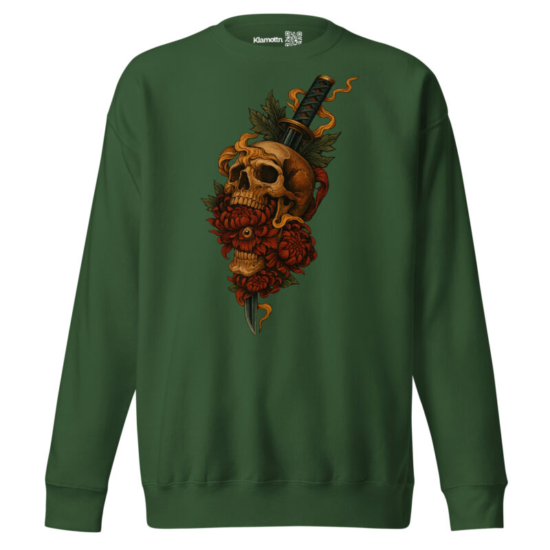Schädel & Klinge - Das Auge der Vergänglichkeit Unisex-Premium-Pullover – Sweatshirts – klamottn.de