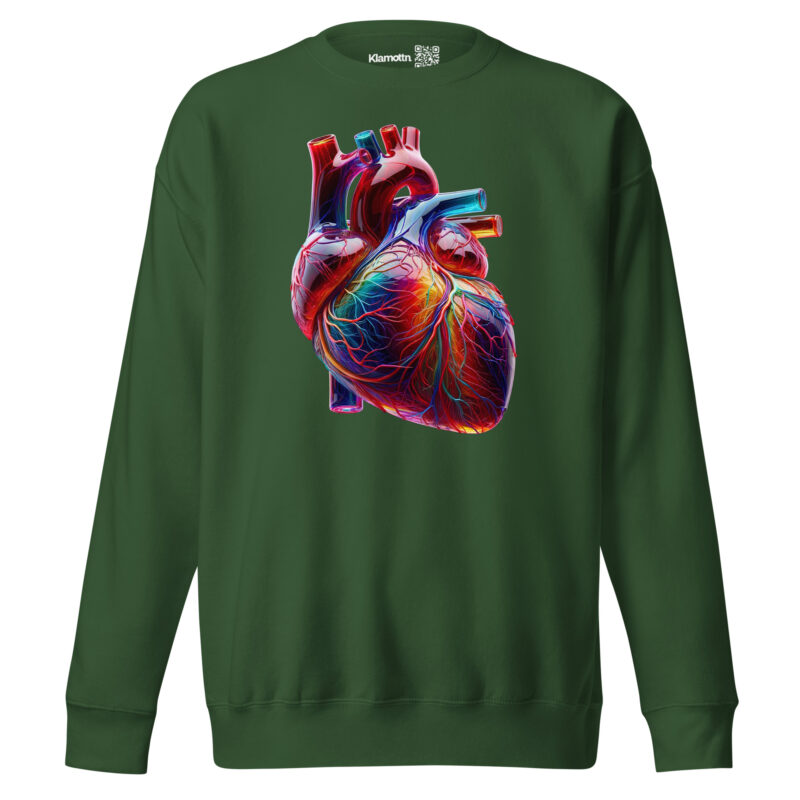 Glas Herz in Farbenpracht Unisex-Premium-Pullover – Sweatshirts – klamottn.de
