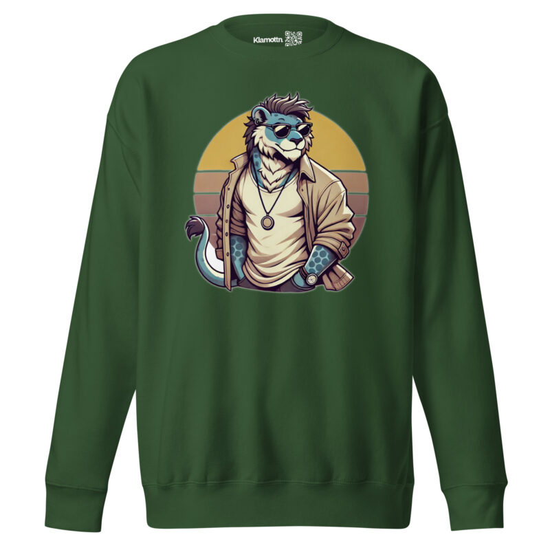 Retro-Leo im Streetstyle Unisex-Premium-Pullover – Sweatshirts – klamottn.de