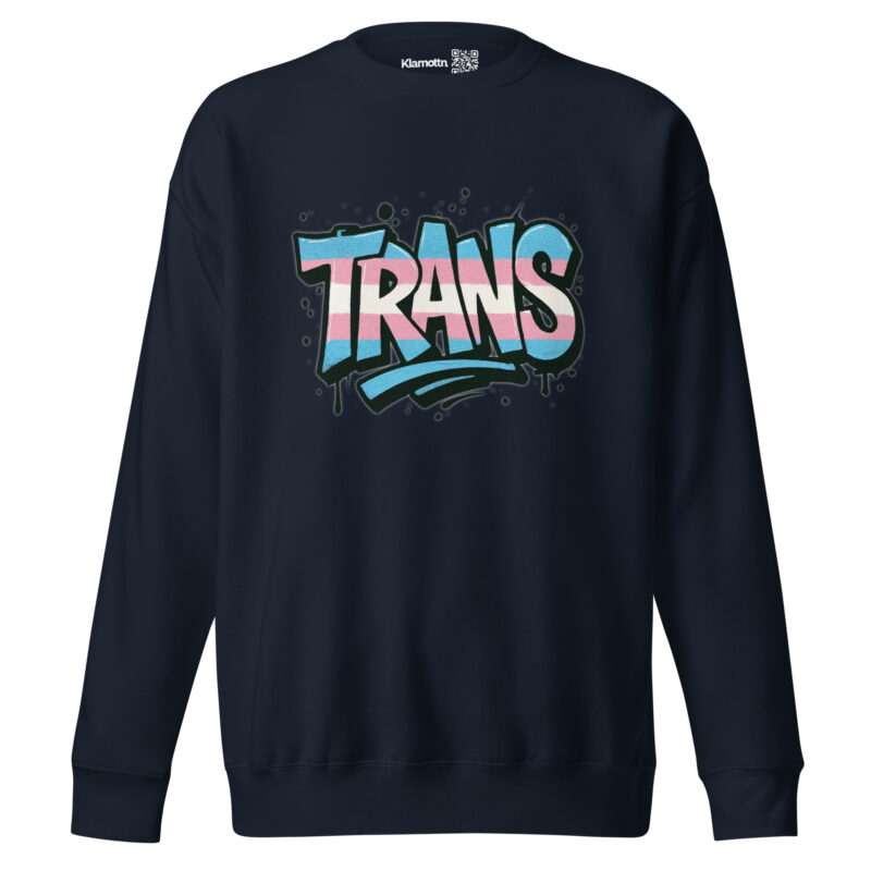 Trans Pride Graffiti Unisex-Premium-Pullover – Sweatshirts – klamottn.de