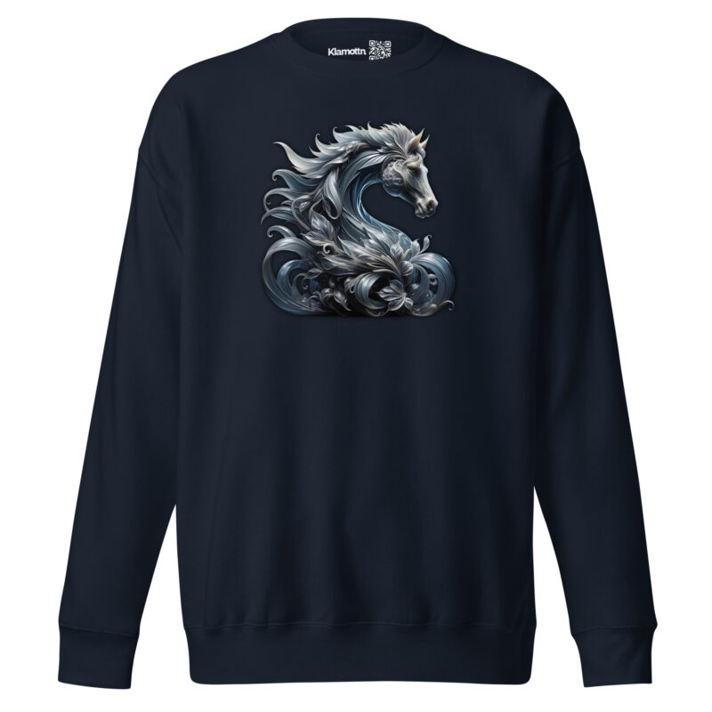 Majestät des silbernen Pferdes Unisex-Premium-Pullover – Sweatshirts – klamottn.de