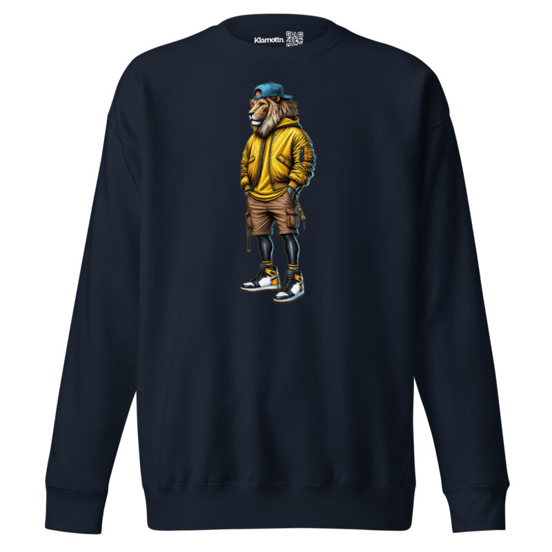 Löwe im Streetwear-Style Unisex-Premium-Pullover – Sweatshirts – klamottn.de