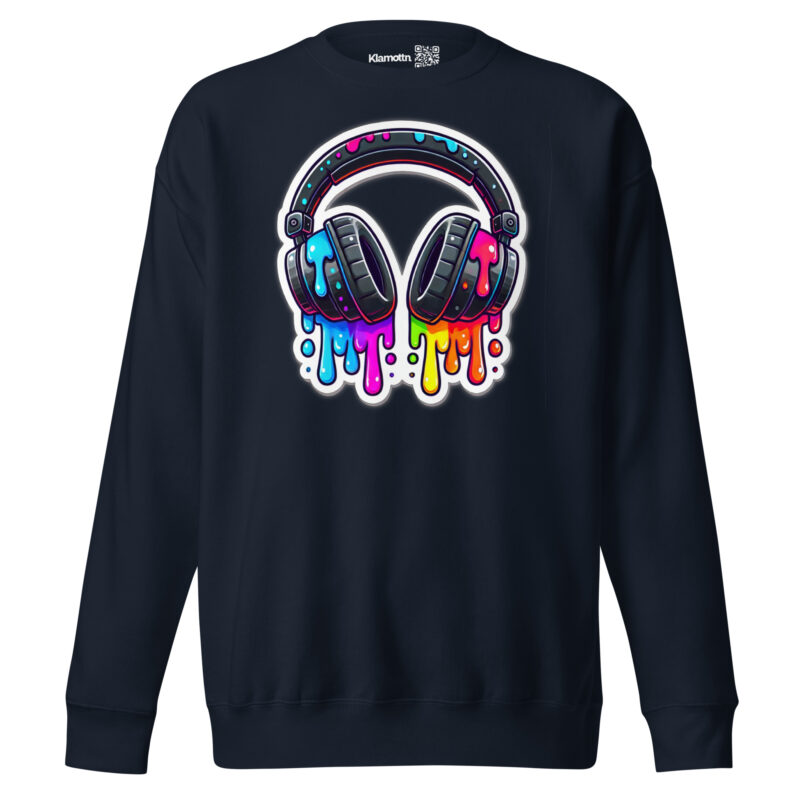 Kopfhörer im Farbrausch Unisex-Premium-Pullover – Sweatshirts – klamottn.de