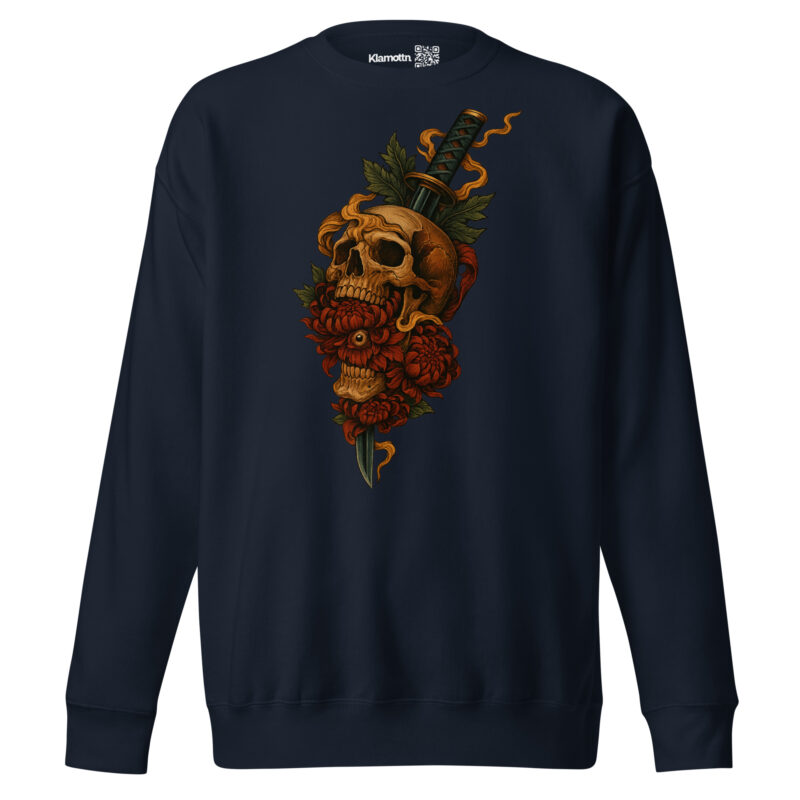 Schädel & Klinge - Das Auge der Vergänglichkeit Unisex-Premium-Pullover – Sweatshirts – klamottn.de