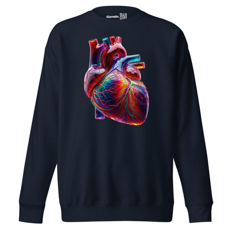 Glas Herz in Farbenpracht Unisex-Premium-Pullover – Sweatshirts – klamottn.de