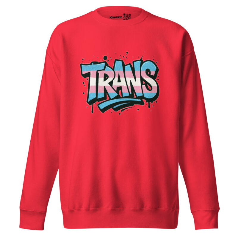 Trans Pride Graffiti Unisex-Premium-Pullover – Sweatshirts – klamottn.de