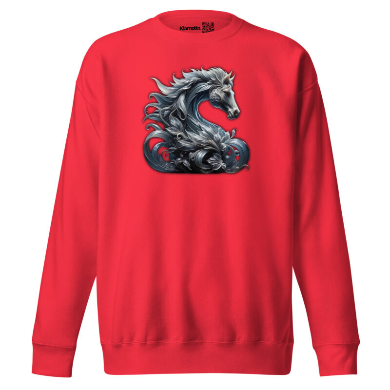 Majestät des silbernen Pferdes Unisex-Premium-Pullover – Sweatshirts – klamottn.de