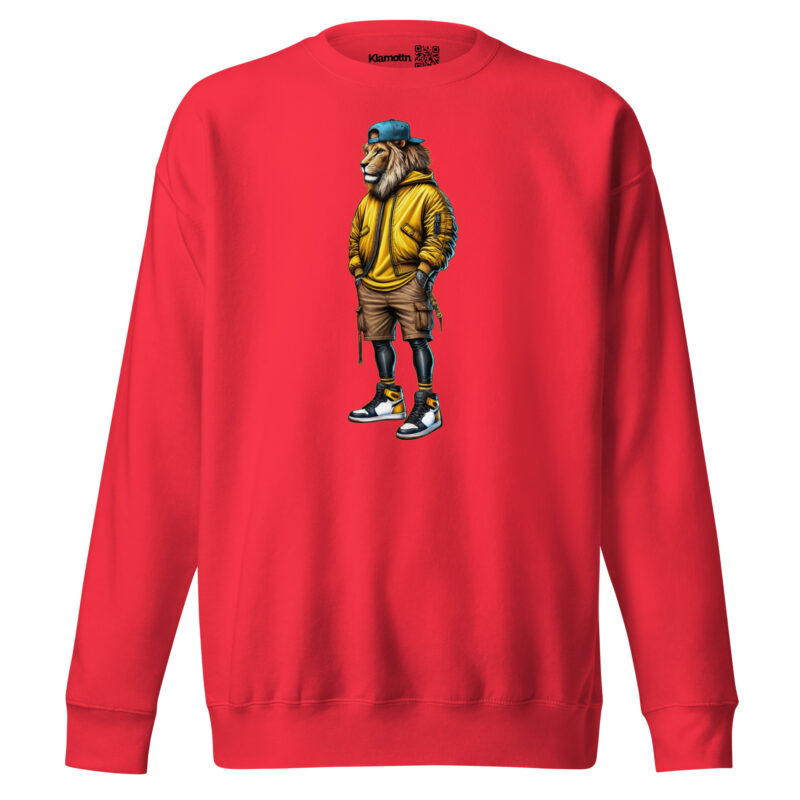 Löwe im Streetwear-Style Unisex-Premium-Pullover – Sweatshirts – klamottn.de