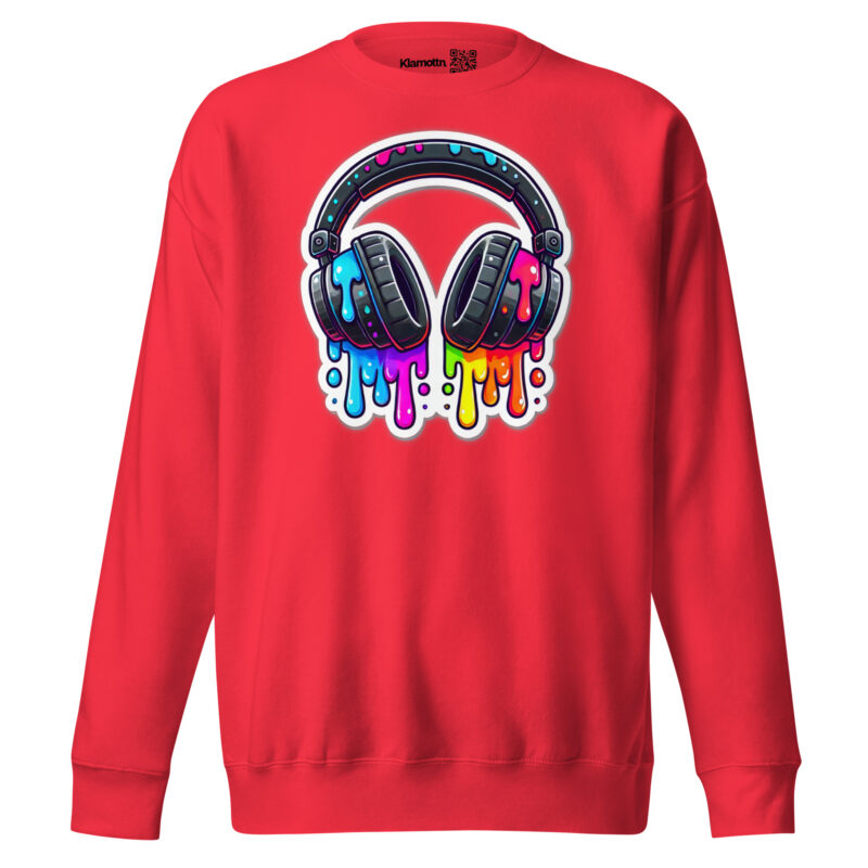 Kopfhörer im Farbrausch Unisex-Premium-Pullover – Sweatshirts – klamottn.de