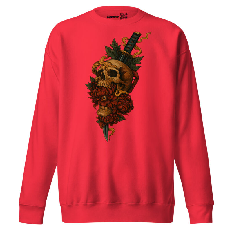 Schädel & Klinge - Das Auge der Vergänglichkeit Unisex-Premium-Pullover – Sweatshirts – klamottn.de