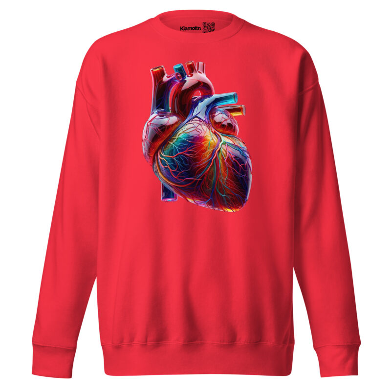 Glas Herz in Farbenpracht Unisex-Premium-Pullover – Sweatshirts – klamottn.de