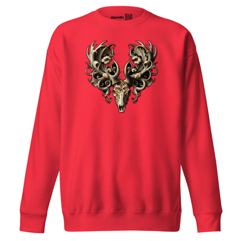 Ornamentaler Hirschschädel Unisex-Premium-Pullover – Sweatshirts – klamottn.de
