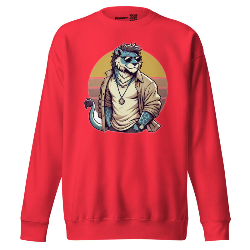 Retro-Leo im Streetstyle Unisex-Premium-Pullover – Sweatshirts – klamottn.de
