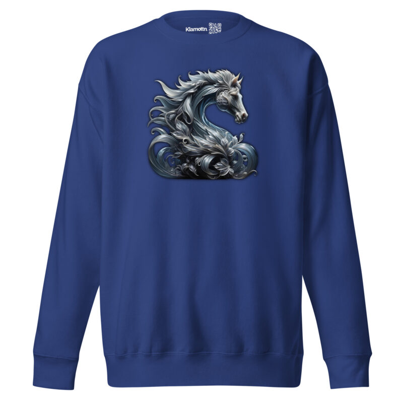 Majestät des silbernen Pferdes Unisex-Premium-Pullover – Sweatshirts – klamottn.de