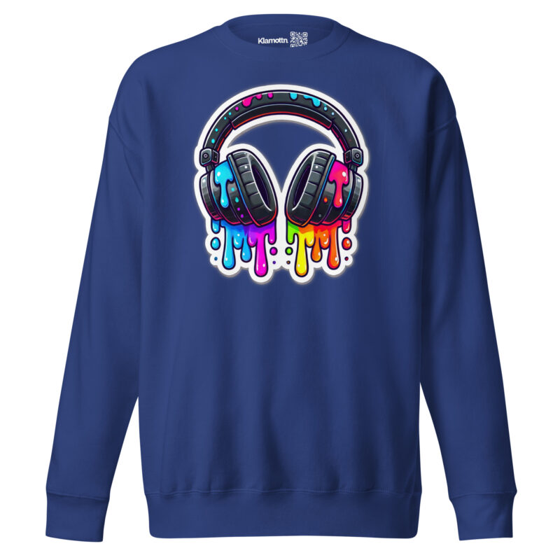 Kopfhörer im Farbrausch Unisex-Premium-Pullover – Sweatshirts – klamottn.de