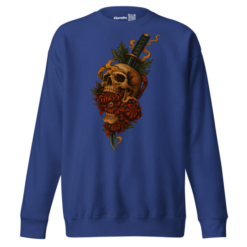 Schädel & Klinge - Das Auge der Vergänglichkeit Unisex-Premium-Pullover – Sweatshirts – klamottn.de