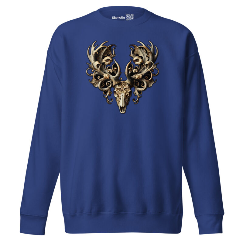 Ornamentaler Hirschschädel Unisex-Premium-Pullover – Sweatshirts – klamottn.de