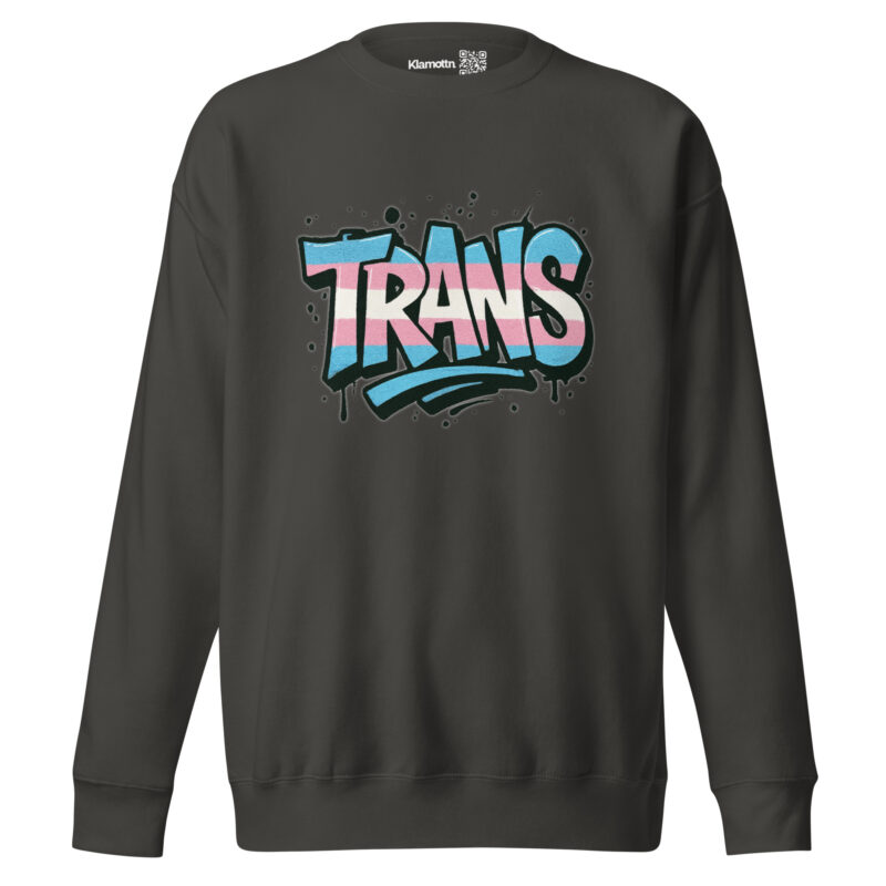 Trans Pride Graffiti Unisex-Premium-Pullover – Sweatshirts – klamottn.de