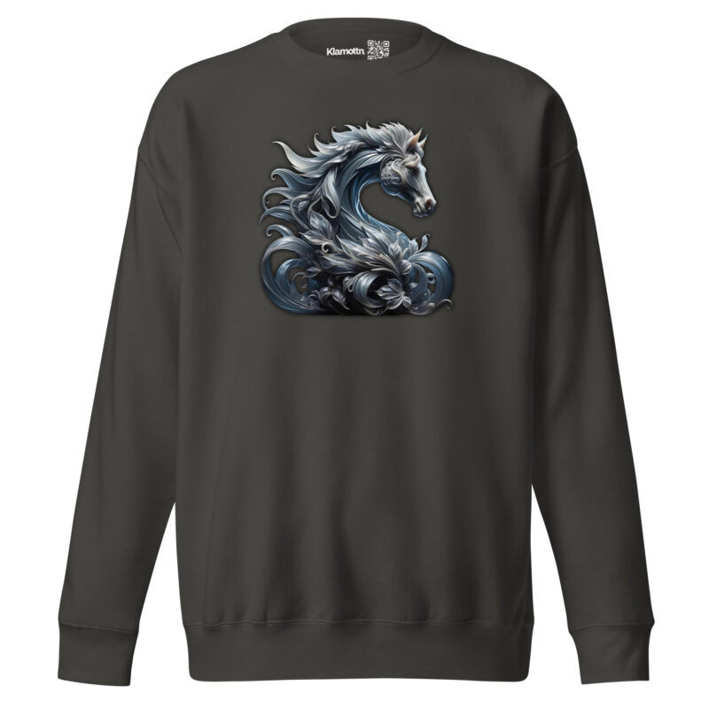 Majestät des silbernen Pferdes Unisex-Premium-Pullover – Sweatshirts – klamottn.de