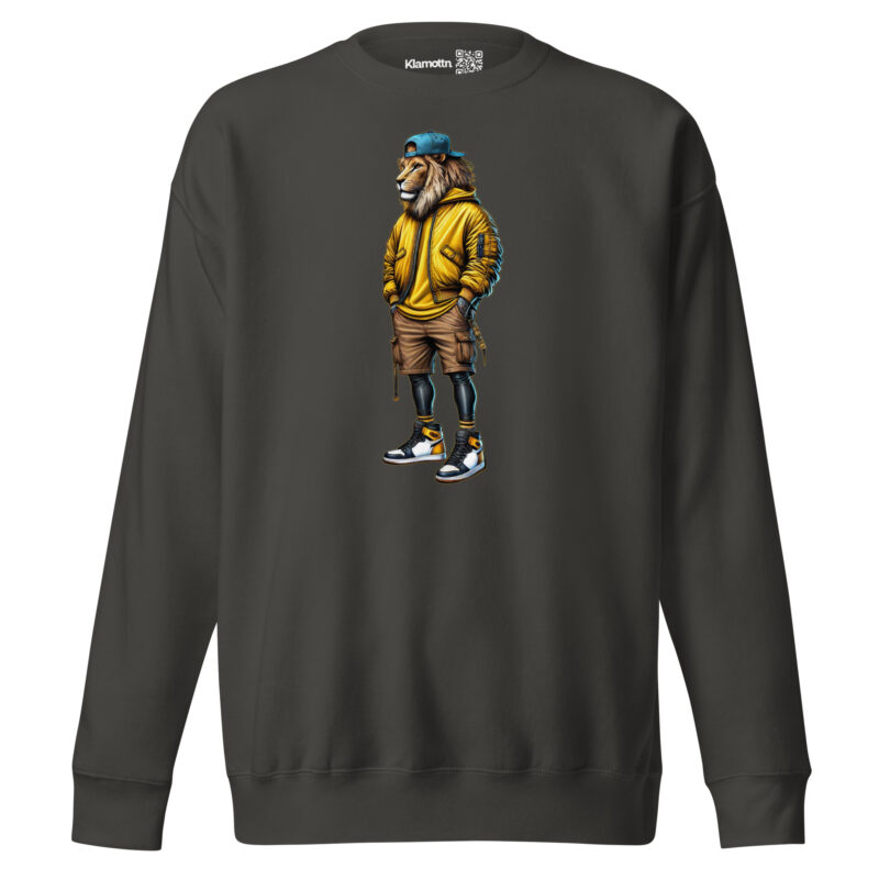 Löwe im Streetwear-Style Unisex-Premium-Pullover – Sweatshirts – klamottn.de