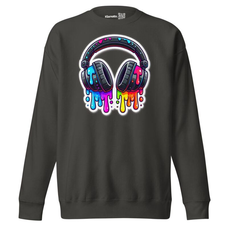 Kopfhörer im Farbrausch Unisex-Premium-Pullover – Sweatshirts – klamottn.de
