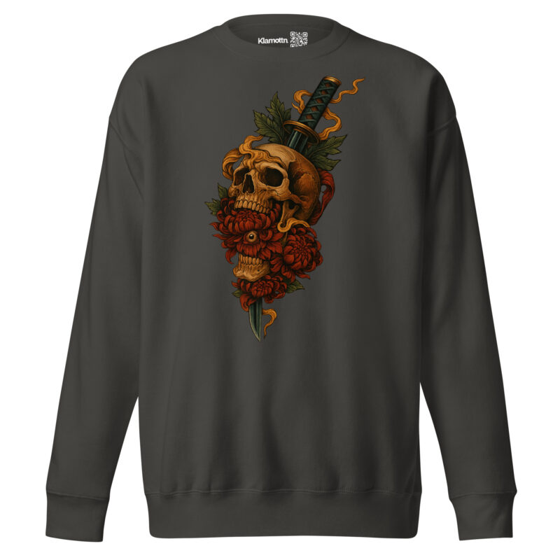 Schädel & Klinge - Das Auge der Vergänglichkeit Unisex-Premium-Pullover – Sweatshirts – klamottn.de