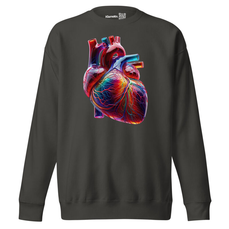 Glas Herz in Farbenpracht Unisex-Premium-Pullover – Sweatshirts – klamottn.de