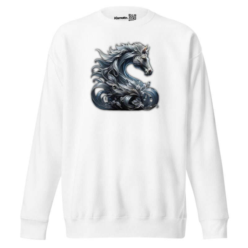 Majestät des silbernen Pferdes Unisex-Premium-Pullover – Sweatshirts – klamottn.de
